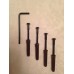 Solid Button Stopper End Wrought Iron Metal Curtain Rod Set in 16mm Iron Bar